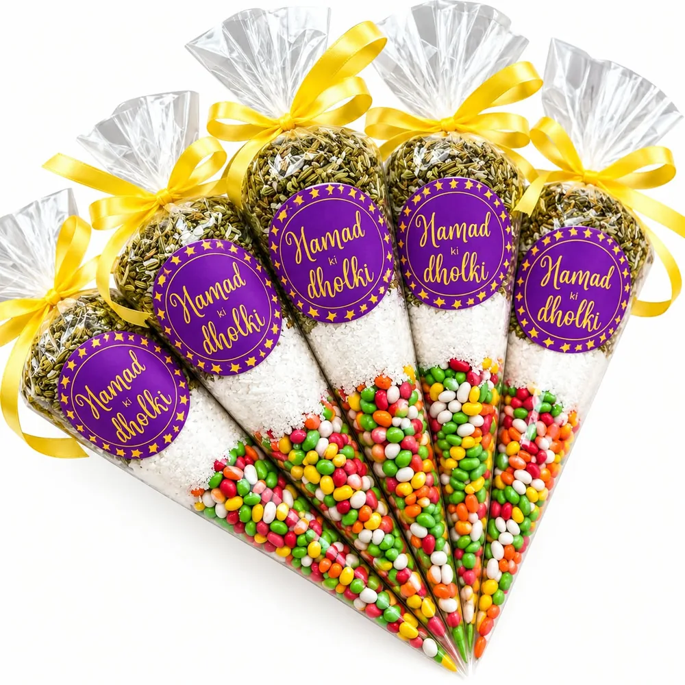 Custom Dholki Favour Cones